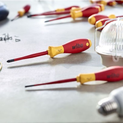 Wiha Σετ Κατσαβίδια Ηλεκτρολόγου με 12 Εναλλασσόμενες Μύτες Softfinish Electric Slimfix