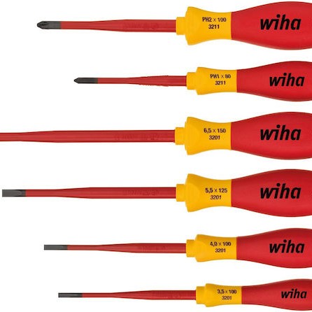 Wiha Σετ 6 Κατσαβίδια Ηλεκτρολόγου 1000V 3201 K6