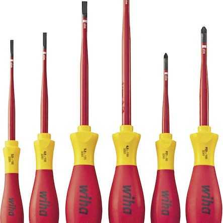 Wiha Σετ 6 Κατσαβίδια Ηλεκτρολόγου Softfinish Electric Slimfix