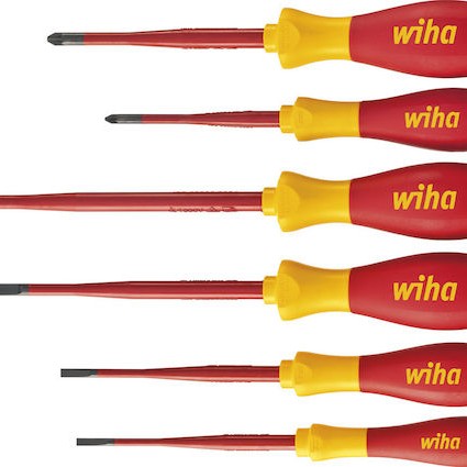 Wiha Σετ 6 Κατσαβίδια Ηλεκτρολόγου Softfinish Electric Slimfix