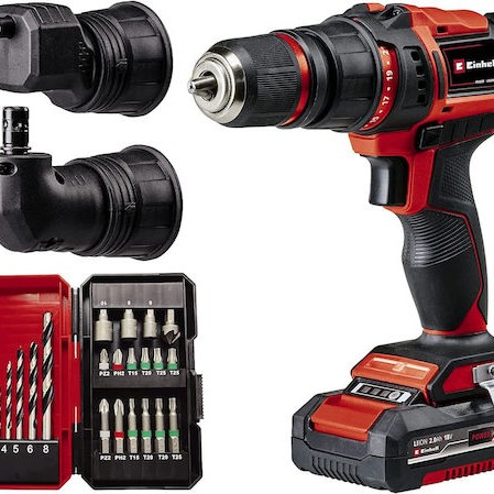 Einhell TE-CD 18/45 3Χ Li + 22 Δραπανοκατσάβιδο Μπαταρίας 18V 1x2Ah