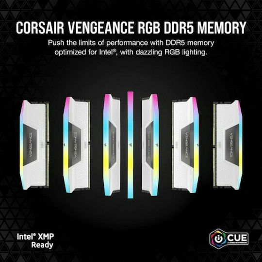 Corsair Vengeance RGB DDR5 32GB RAM με 2x16GB Modules και Ταχύτητα 6000 για Desktop