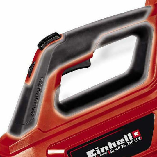 Einhell Gelb 36/210 Li Φυσητήρας Χειρός Μπαταρίας 36V Solo με Ρύθμιση Έντασης & Μέγιστη Ταχύτητα Αέρα 210km/h