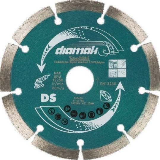 Makita Δίσκος Κοπής Δομικών Υλικών 125mm D-61139