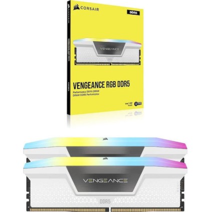 Corsair Vengeance RGB DDR5 32GB RAM με 2x16GB Modules και Ταχύτητα 6000 για Desktop