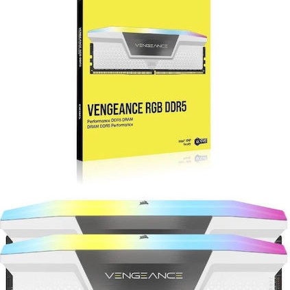 Corsair Vengeance RGB DDR5 32GB RAM με 2x16GB Modules και Ταχύτητα 6000 για Desktop