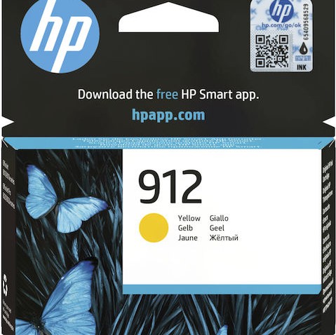 HP 912 Γνήσιο Μελάνι Εκτυπωτή InkJet Κίτρινο (3YL79AE)