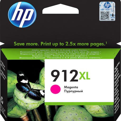 HP 912XL Γνήσιο Μελάνι Εκτυπωτή InkJet Ματζέντα (3YL82AE)