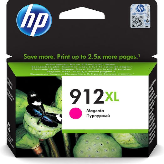 HP 912XL Γνήσιο Μελάνι Εκτυπωτή InkJet Ματζέντα (3YL82AE)