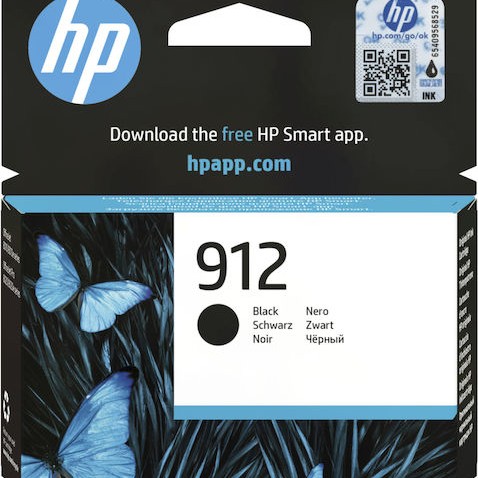HP 912 Γνήσιο Μελάνι Εκτυπωτή InkJet Μαύρο (3YL80AE)