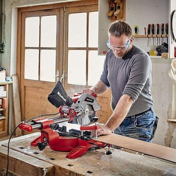 Einhell TC-MS 216 Φαλτσοπρίονο Ρεύματος με Ισχύ 1400W, Δίσκο Κοπής Διαμέτρου 216mm & Ταχύτητα Κοπής 5000rpm