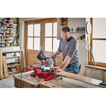 Einhell TC-MS 216 Φαλτσοπρίονο Ρεύματος με Ισχύ 1400W, Δίσκο Κοπής Διαμέτρου 216mm & Ταχύτητα Κοπής 5000rpm