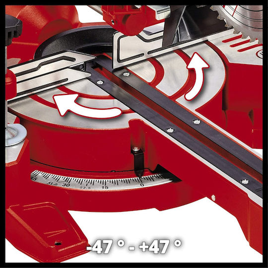 Einhell TC-MS 216 Φαλτσοπρίονο Ρεύματος με Ισχύ 1400W, Δίσκο Κοπής Διαμέτρου 216mm & Ταχύτητα Κοπής 5000rpm