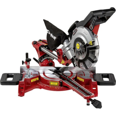 Einhell TC-SM 2131/1 Dual Φαλτσοπρίονο Ρεύματος Συρόμενο με Ισχύ 1500W, Οδηγό Laser, Δίσκο Κοπής Διαμέτρου 210mm & Ταχύτητα Κοπής 4900rpm