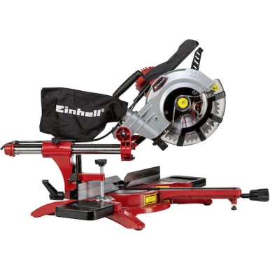 Einhell TC-SM 2131/1 Dual Φαλτσοπρίονο Ρεύματος Συρόμενο με Ισχύ 1500W, Οδηγό Laser, Δίσκο Κοπής Διαμέτρου 210mm & Ταχύτητα Κοπής 4900rpm