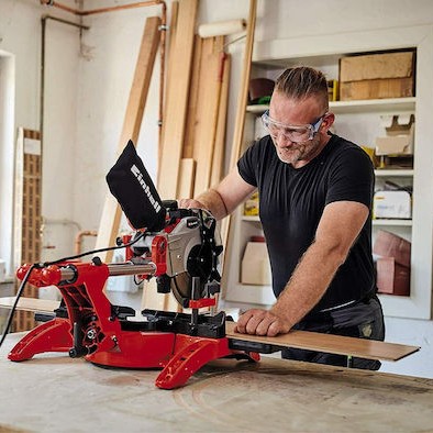 Einhell TC-SM 2534/1 Dual Φαλτσοπρίονο Ρεύματος Συρόμενο με Ισχύ 2350W, Οδηγό Laser, Δίσκο Κοπής Διαμέτρου 250mm & Ταχύτητα Κοπής 4000rpm