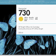 HP 730 Γνήσιο Μελάνι Εκτυπωτή InkJet Κίτρινο (P2V70A)