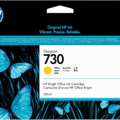 HP 730 Γνήσιο Μελάνι Εκτυπωτή InkJet Κίτρινο (P2V70A)