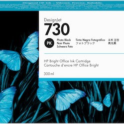 HP 730 Γνήσιο Μελάνι Εκτυπωτή InkJet Photo Μαύρο (P2V73A)