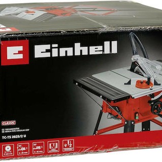 Einhell TC-TS 2025/2 U Δισκοπρίονο Πάγκου με Ισχύ 2000W, Οδηγό Laser, Δίσκο Κοπής Διαμέτρου 250mm & Ταχύτητα Κοπής 5000rpm
