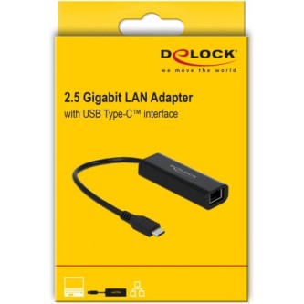 DeLock 66298 USB-C Αντάπτορας Δικτύου για Ενσύρματη σύνδεση Ethernet