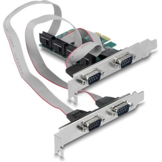 DeLock Κάρτα PCIe σε 4 θύρες RS232 DB9 Serial