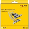 DeLock Κάρτα PCIe σε 4 θύρες RS232 DB9 Serial