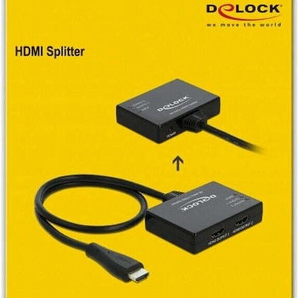 DeLock 1 in > 2 out 4K 60Hz HDMI Splitter 87747