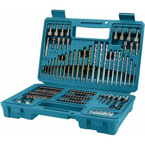 Makita Σετ 102 Τρυπάνια & Μύτες με Κυλινδρικό Στέλεχος για Ξύλο και Γυψοσανίδα