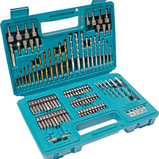 Makita Σετ 102 Τρυπάνια & Μύτες με Κυλινδρικό Στέλεχος για Ξύλο και Γυψοσανίδα