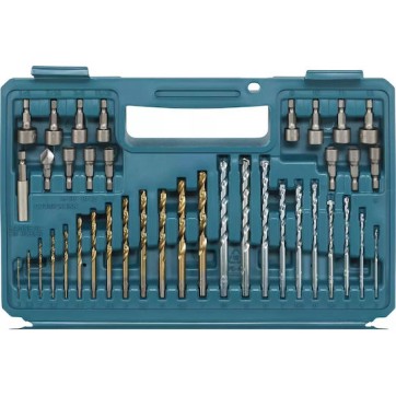 Makita Σετ 102 Τρυπάνια & Μύτες με Κυλινδρικό Στέλεχος για Ξύλο και Γυψοσανίδα