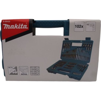 Makita Σετ 102 Τρυπάνια & Μύτες με Κυλινδρικό Στέλεχος για Ξύλο και Γυψοσανίδα