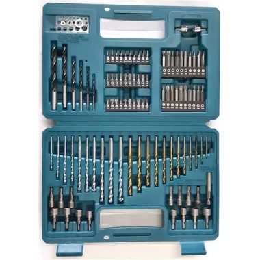 Makita Σετ 102 Τρυπάνια & Μύτες με Κυλινδρικό Στέλεχος για Ξύλο και Γυψοσανίδα