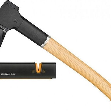 Fiskars Τσεκούρι Τεμαχισμού Μήκους 47.6cm και Βάρους 1000gr με Ξύλινη Λαβή