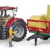 Bruder Φορτωτής Case IH Optum 300CVX & Bale Transport Trailer για 3+ Ετών