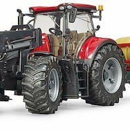 Bruder Φορτωτής Case IH Optum 300CVX & Bale Transport Trailer για 3+ Ετών