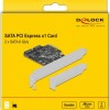 DeLock Κάρτα PCIe σε 2 θύρες SATA