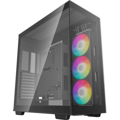 Deepcool CH780 Gaming Full Tower Κουτί Υπολογιστή με Πλαϊνό Παράθυρο και RGB Φωτισμό Μαύρο