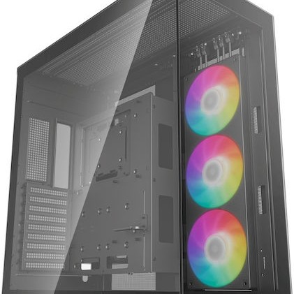 Deepcool CH780 Gaming Full Tower Κουτί Υπολογιστή με Πλαϊνό Παράθυρο και RGB Φωτισμό Μαύρο
