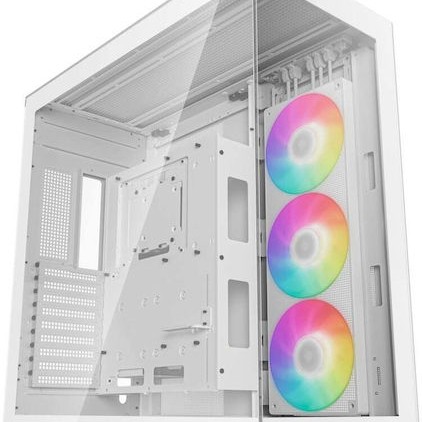 Deepcool CH780 Gaming Full Tower Κουτί Υπολογιστή με Πλαϊνό Παράθυρο και RGB Φωτισμό Λευκό