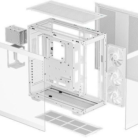 Deepcool CH780 Gaming Full Tower Κουτί Υπολογιστή με Πλαϊνό Παράθυρο και RGB Φωτισμό Λευκό
