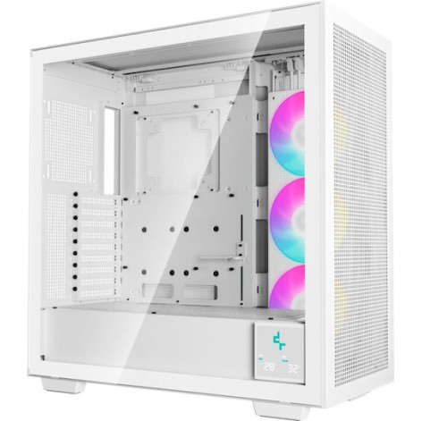 Deepcool Morpheus Gaming Full Tower Κουτί Υπολογιστή με Πλαϊνό Παράθυρο Λευκό