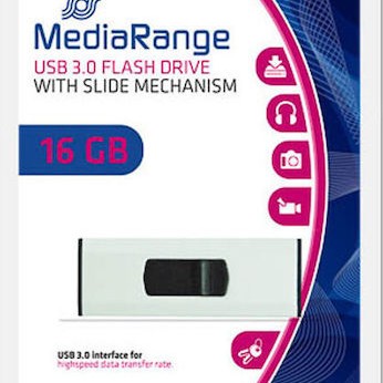 MediaRange 16GB USB 3.0 Stick Λευκό