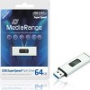 MediaRange 64GB USB 3.0 Stick Λευκό