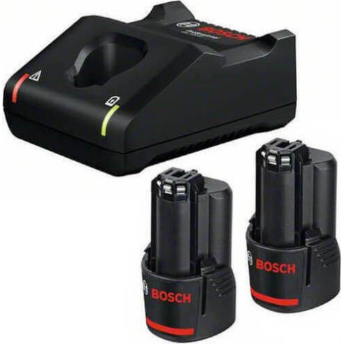 Bosch Σετ 2 Μπαταριών Εργαλείου Λιθίου 12V Χωρητικότητας 2Ah με Φορτιστή GAL 12V-40