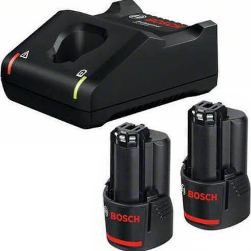 Bosch Σετ 2 Μπαταριών Εργαλείου Λιθίου 12V Χωρητικότητας 2Ah με Φορτιστή GAL 12V-40