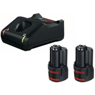 Bosch Σετ 2 Μπαταριών Εργαλείου Λιθίου 12V Χωρητικότητας 3Ah με Φορτιστή GAL 12V-40