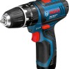 Bosch GSB 12V-15 Κρουστικό Δραπανοκατσάβιδο Μπαταρίας 12V 2x2Ah