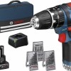 Bosch GSB 12V-15 Κρουστικό Δραπανοκατσάβιδο Μπαταρίας 12V 1x2Ah & 1x4Ah