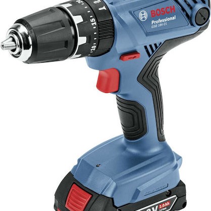Bosch GSB 18V-21 Κρουστικό Δραπανοκατσάβιδο Μπαταρίας 18V 2x2Ah